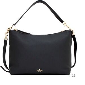 KATE SPADE NEW YORK BLACK PEBBLE LEATHER HANDBAG